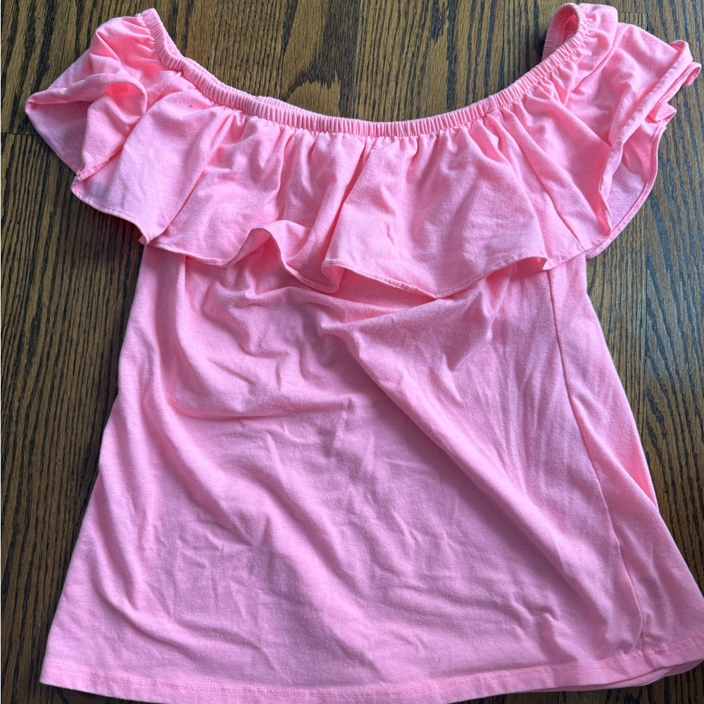 Lilly Pulitzer Pink Ruffle Blouse